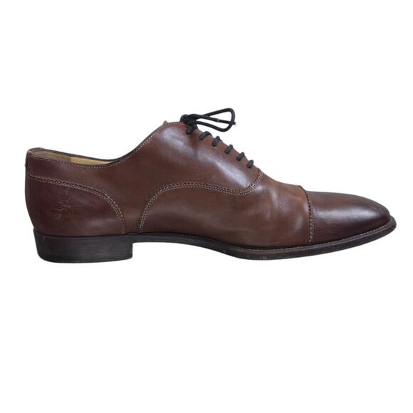 Santoni Calfskin‎ Leather Cap Toe Oxford Italy Shoes Brown 1976 Men Sz 10 D main image 13